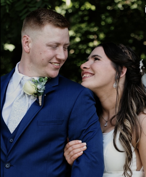 Close-up of couple smiling